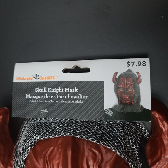 Red Skull Knight Mask , One Size, NWT - Picture 2 of 3